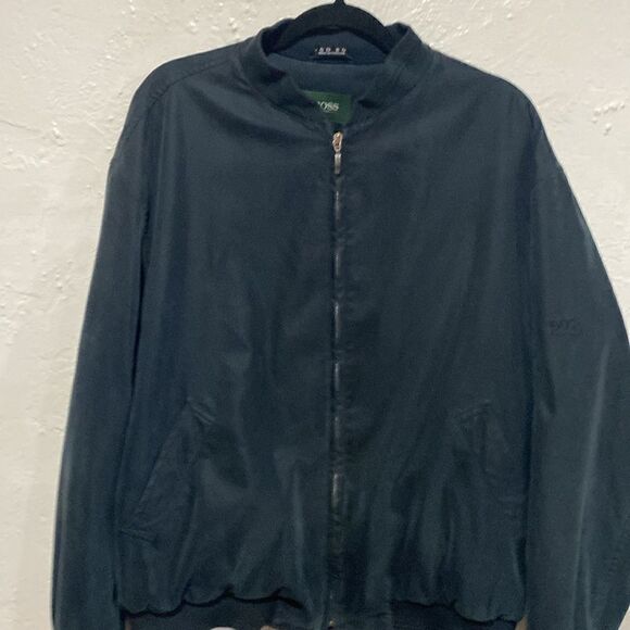 Vintage Hugo Boss mid weight Full Zip Golf Jacket Men’s Size XL (46R) Dark Blue - Picture 3 of 11